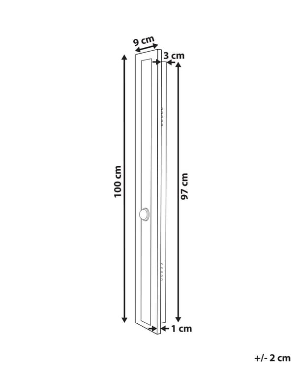 Utomhus LED-vägglampa Guld 100 cm Stål Akryl Modern design