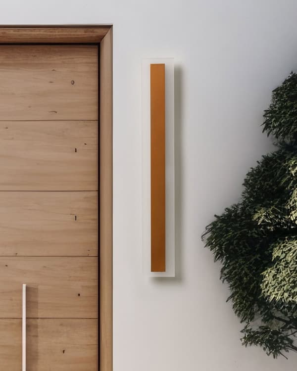 Utomhus LED-vägglampa Guld 60 cm Stål Akryl Modern design