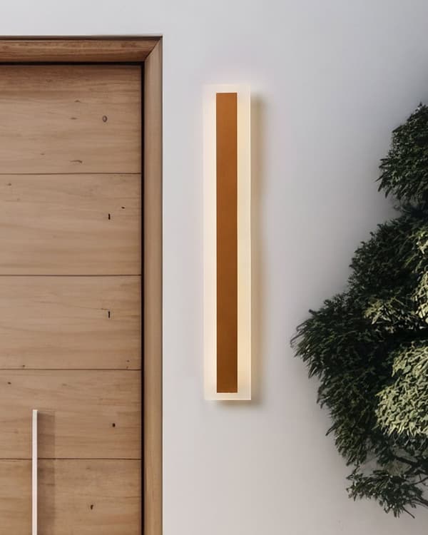 Utomhus LED-vägglampa Guld 60 cm Stål Akryl Modern design