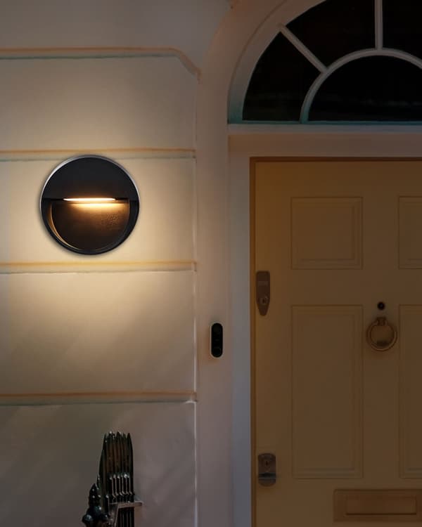 2 st LED-lampor för Väggbelysning Utomhus Svart Aluminium Glas Rund 15 cm Extern Modern Design Trädgård Patio