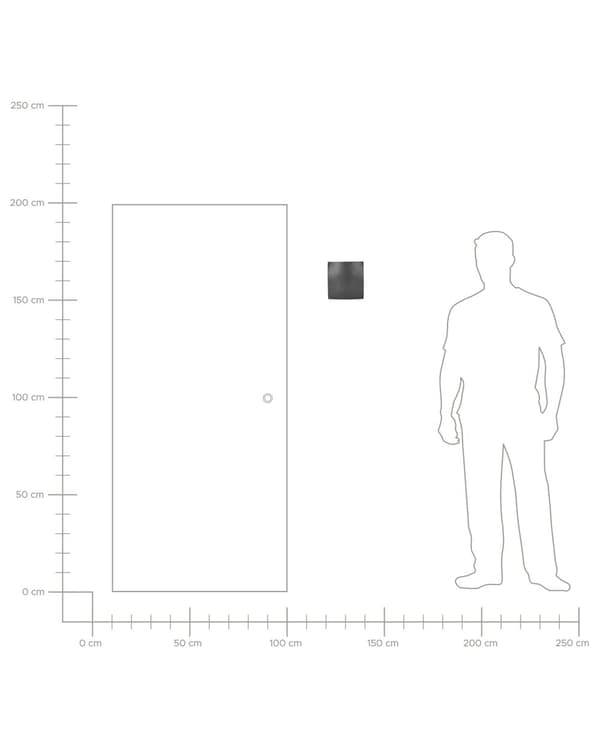 Set med 2 LED-lampor för Utomhusväggar Svart Aluminium Glas Fyrkantig 11 cm Extern Modern Design Trädgård Patio
