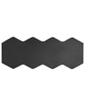 Miniatyrbild 7 av 9: 2 st LED-lampor för Väggbelysning Utomhus Svart Aluminium Glas Hexagonal 21 cm Extern Modern Design Garden Patio