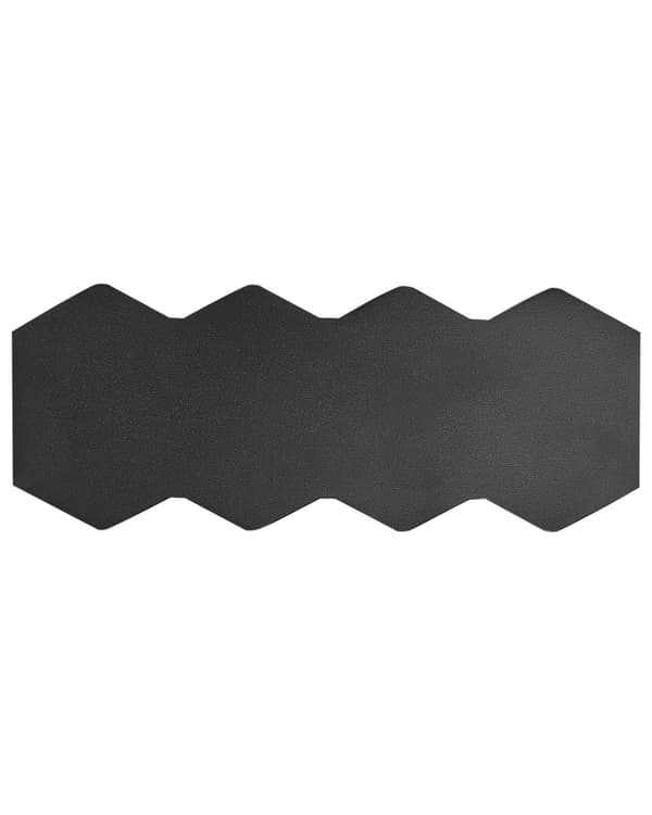 2 st LED-lampor för Väggbelysning Utomhus Svart Aluminium Glas Hexagonal 21 cm Extern Modern Design Garden Patio