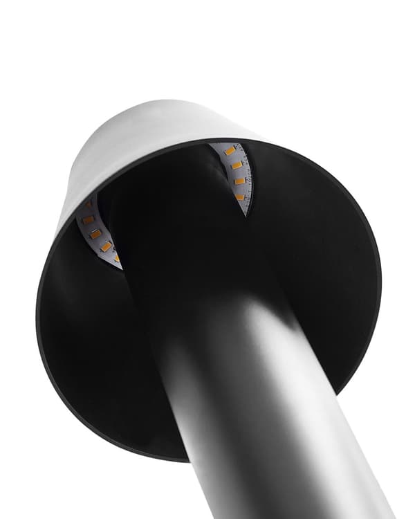 Pullertlampe Svart Aluminium 60 cm LED Stilampe Utendørs Hagebelysning Moderne Design