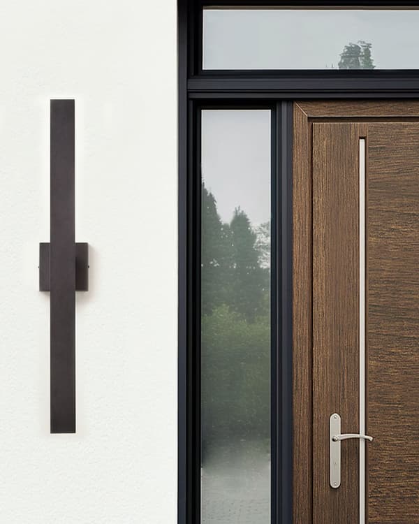 Utendørs vegglampe LED Svart Metall Jern Aluminium Matt finish Moderne design Veggbelysning Hage