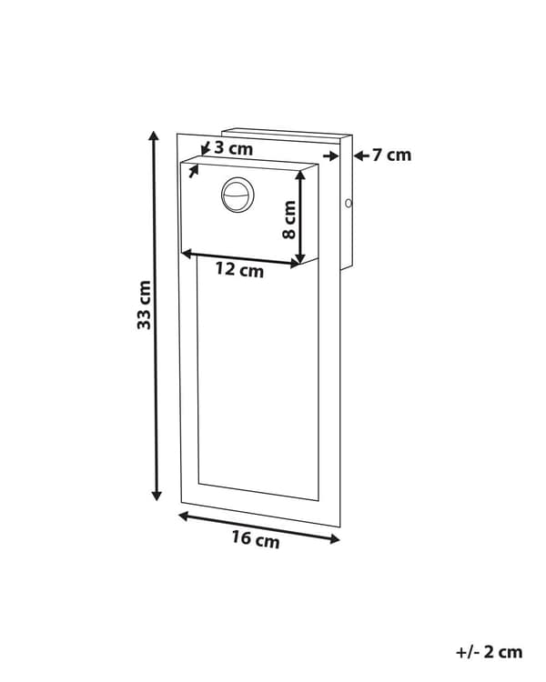 Utendørs vegglampe LED Svart Metall Jern Glass Matt finish Bevegelsessensor Moderne design Utelys Utelamper Belysning Hage