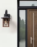 Miniatyrbilde 4 av 9: Utendørs vegglampe Svart Kobber Metall Jern Glass Tradisjonell stil Utelampe Belysning Hage