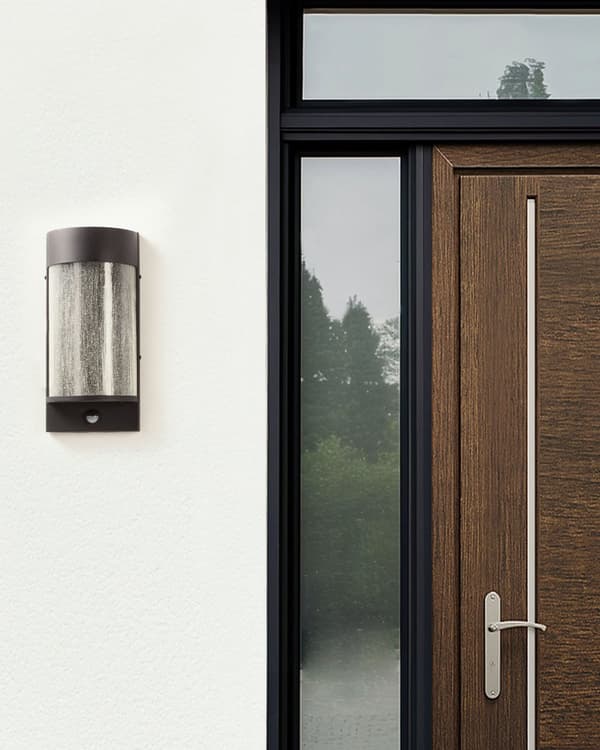 Utendørs vegglampe LED Svart Metall Jern Glass Matt finish Bevegelsessensor Moderne design Utelys Utelamper Belysning Hage
