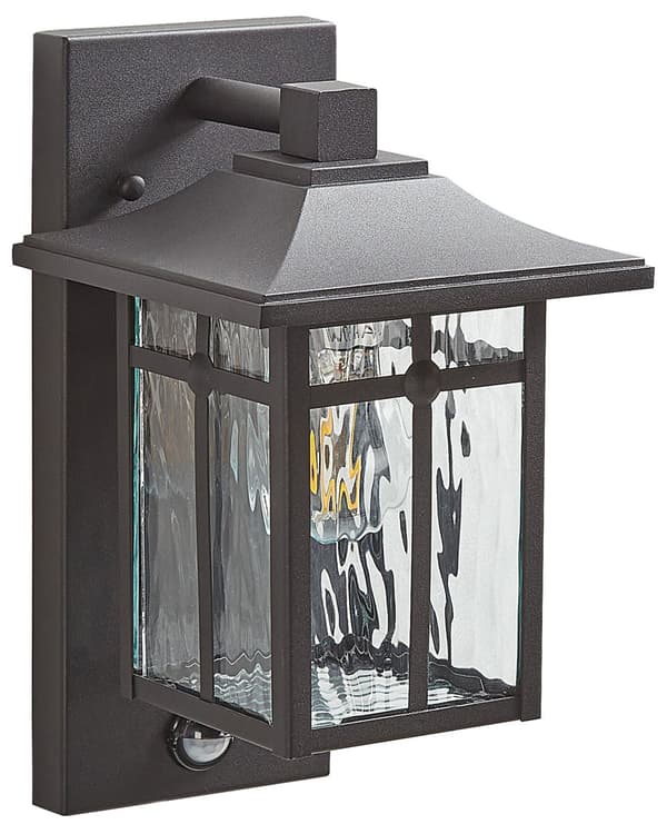 Utendørs Vegglampe Svart Jernglass 30 cm med bevegelsessensor Utvendig retro design