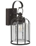Miniatyrbilde 1 av 9: Utendørs Vegglampe Svart jernglass 36 cm Utvendig Retro Design