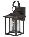 Miniatyrbilde 5 av 9: Utendørs Vegglampe Svart Jern Glass 34 cm Retro design Utelamper Belysning Hage