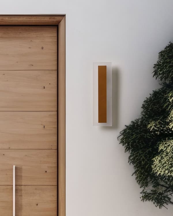 Utendørs vegglampe Gull Stål Akryl 30 cm LED Moderne design Utelamper Utebelysning