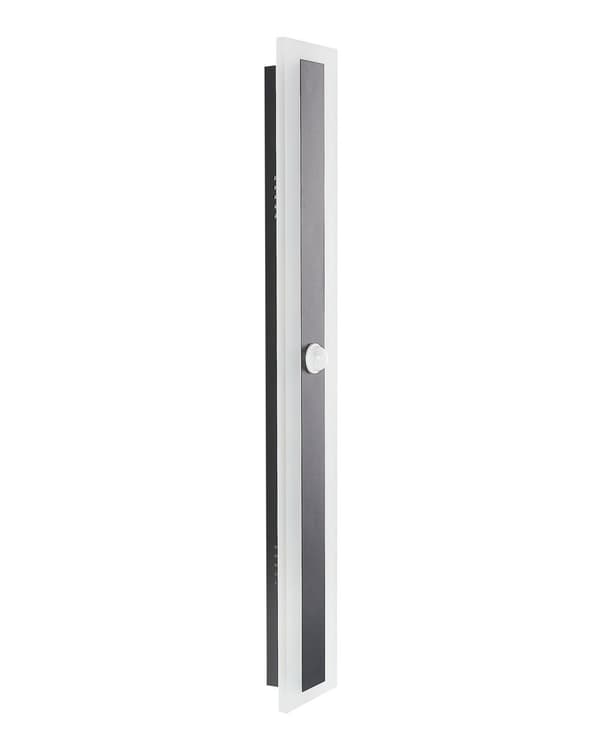 Utendørs vegglampe Svart Stål Akryl 60 cm LED Bevegelsessensor Moderne design Utelamper Utebelysning