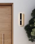 Miniatyrbilde 2 av 8: Utendørs vegglampe Svart Stål Akryl 30 cm LED Bevegelsessensor Moderne design Utelamper Utebelysning