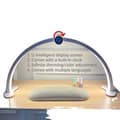 Miniatyrbillede 3 af 4: LED Skrivebordslampe, Justerbar Belysning, Intelligent Display Skærm,EU Stik, hvid, 365mm