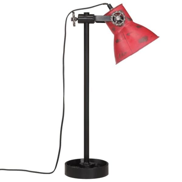 skrivebordslampe 25 W 15x15x55 cm E27 rustik rød