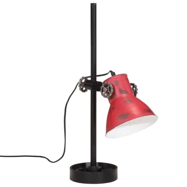 skrivebordslampe 25 W 15x15x55 cm E27 rustik rød