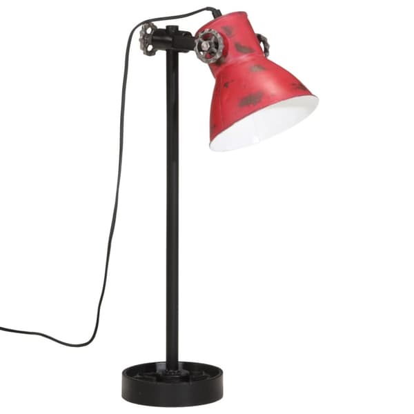 skrivebordslampe 25 W 15x15x55 cm E27 rustik rød