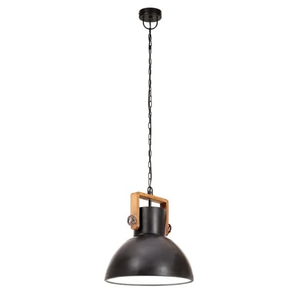 industriel hængelampe 25 W rund 30 cm E27 mat sort