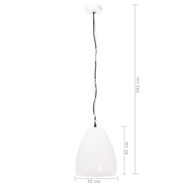Teollistyylinen riippuvalaisin 25 W valkoinen pyöreä 32 cm E27