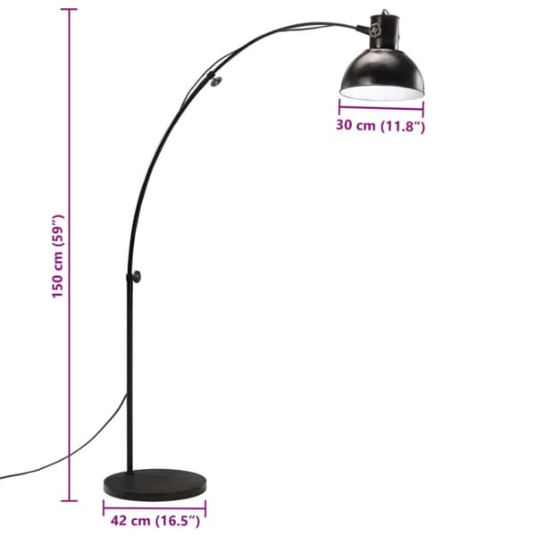 gulvlampe 150 cm 25 W E27 sort