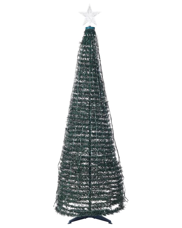 Juletre med flerfarget smart LED-lys 188 cm Appkontrollert belysning med timer og bryter Jul Dekorasjon