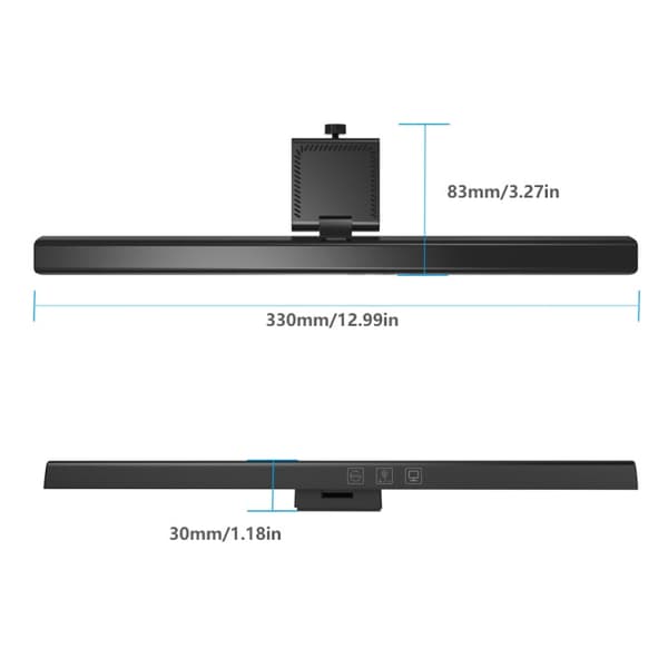 Näyttöpääte Työvalaisin 33cm (Black)