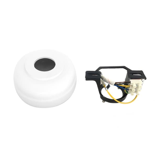 Dekorativt stykke EDM 33806 Udskifter Ø 131 x 56 mm Hvid