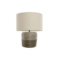 Miniatyrbild 1 av 3: Bordslampa Home ESPRIT Vit Brun 50 W 220 V 38 x 38 x 47 cm