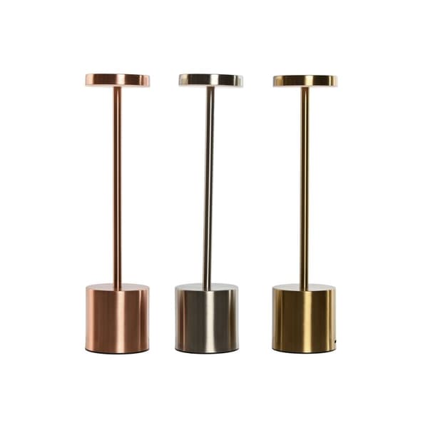 Bordslampa Home ESPRIT Koppar Gyllene Silvrig 8 x 8 x 34 cm (3 antal)