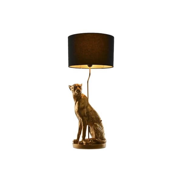 Bordslampa Home ESPRIT Svart Gyllene 33 x 33 x 78,5 cm