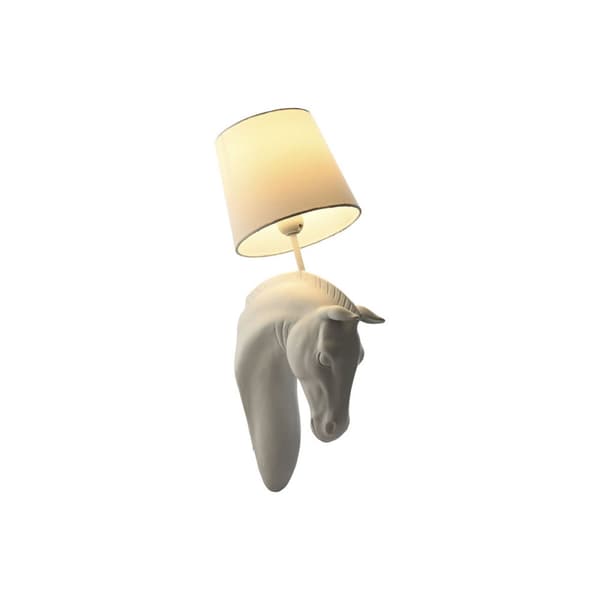 Vägglampa Home ESPRIT Vit Modern Häst Antikbehandlad 220 V 18 x 21,5 x 50,5 cm (2 antal)