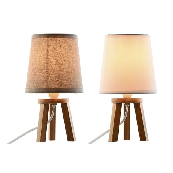 Bordlampe Home ESPRIT Brun 13 x 13 x 24 cm (2 enheder)