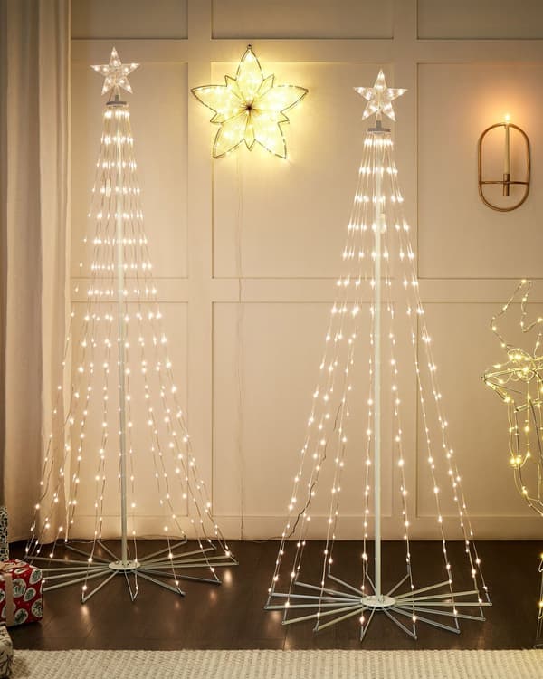 LED Juletræ Multifarvet 190 cm Indendørs Julelyskæde LED App Styret Kædelys Julelys til Juletræ Dekoration