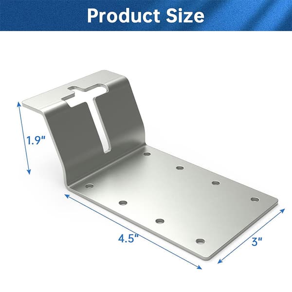 INF 6-pack Heavy Duty T-stolpefäste för trästolpe Silver0