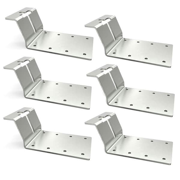 INF 6-pack Heavy Duty T-stolpefäste för trästolpe Silver0