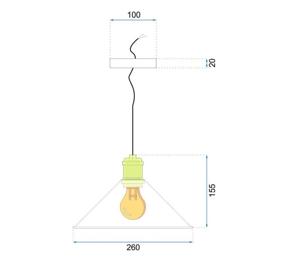Loftlampe Porto Sort APP016-1CP
