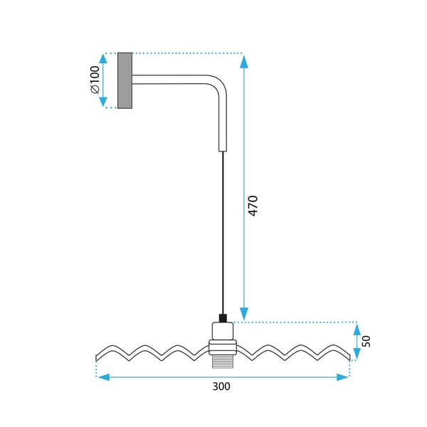 Vägglampa APP1356-1W Antik Guld 30 cm