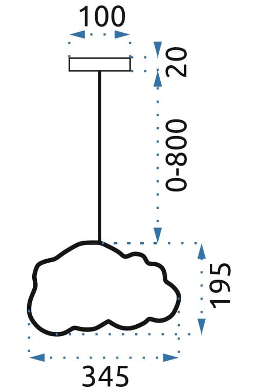 Hængelampe Sky Blå