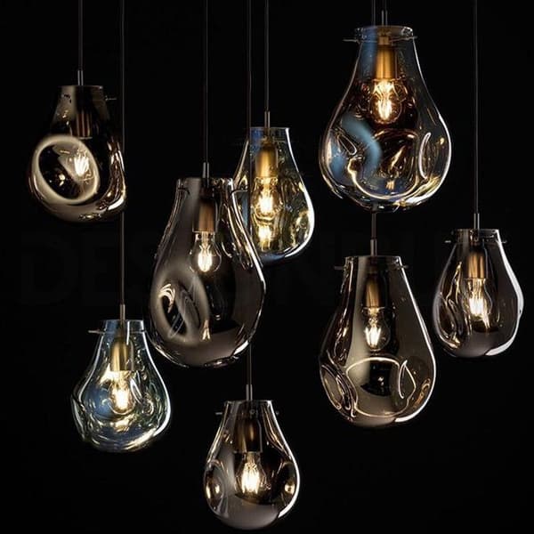 Hängande glastaklampa APP328-1CP Bärnsten