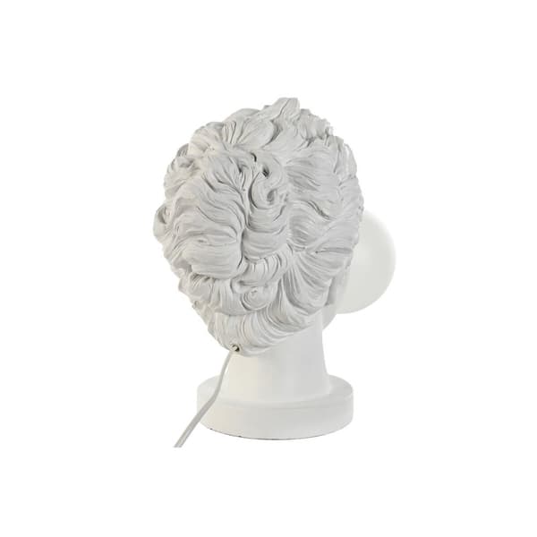 Bordlampe Home ESPRIT Hvit Harpiks Plast 220 V 20 x 36 x 31 cm