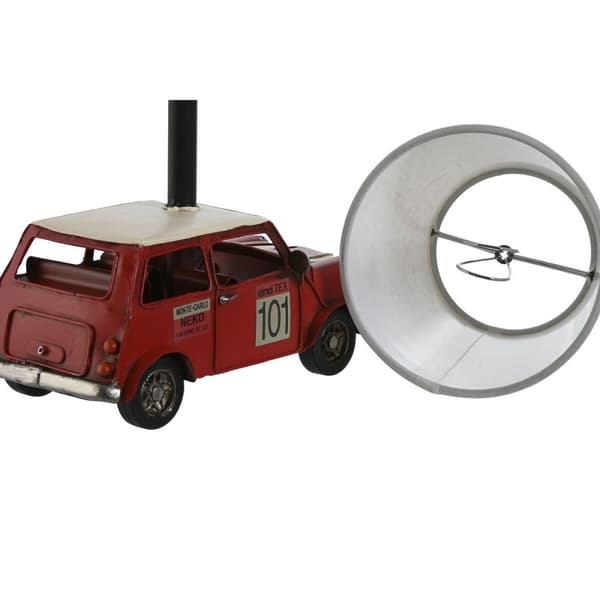 Bordlampe Home ESPRIT Hvit Rød Lin Metall 20 x 14 x 27 cm