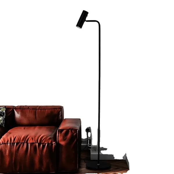 Modern LED Dimmable Golvlampa, Minimalistisk Design, Passar för Entréer och Sovrum,Trefärgad dimning, svart