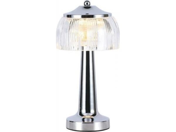 V-TAC Skrivbordslampa Nattlampa 1W LED 26cm USB-laddning Dimbar Krom VT-1048 3000K-6000K 55lm