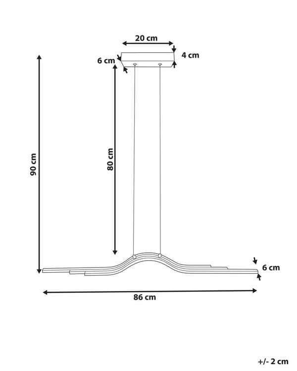 Langbordspendel Hvid Metal 86 cm Design LED Spisebordslampe til Køkken Metallampe til Spisebord Slim Hængelampe
