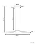 Miniatyrbillede 3 af 11: Langbordspendel Hvid Metal 86 cm Design LED Spisebordslampe til Køkken Metallampe til Spisebord Slim Hængelampe