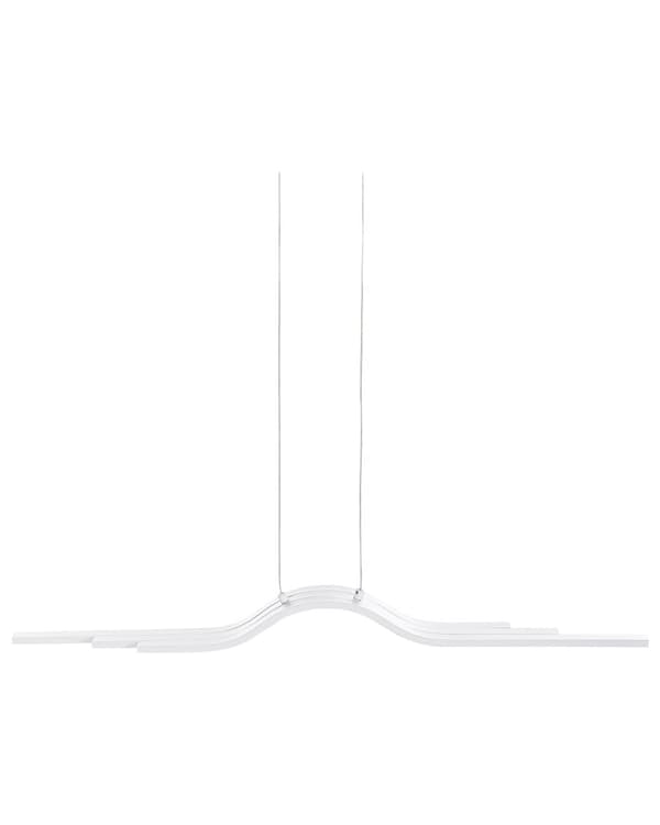 Langbordspendel Hvid Metal 86 cm Design LED Spisebordslampe til Køkken Metallampe til Spisebord Slim Hængelampe