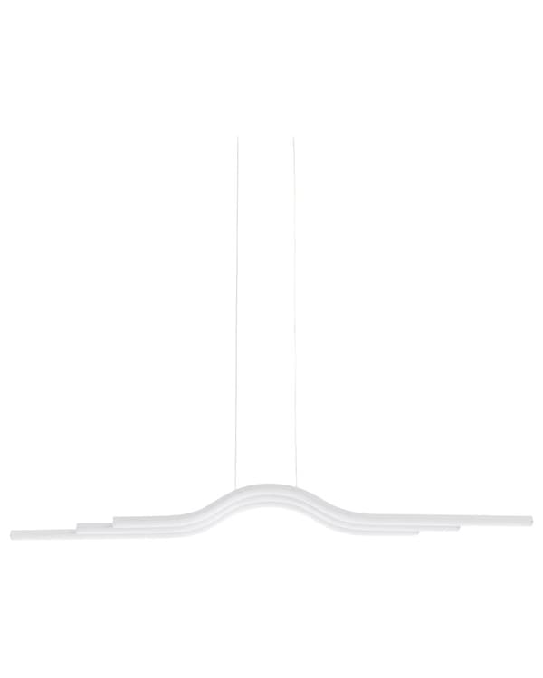 Langbordspendel Hvid Metal 86 cm Design LED Spisebordslampe til Køkken Metallampe til Spisebord Slim Hængelampe