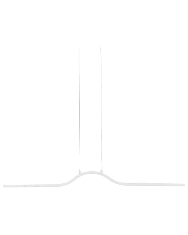 Langbordspendel Hvid Metal 86 cm Design LED Spisebordslampe til Køkken Metallampe til Spisebord Slim Hængelampe