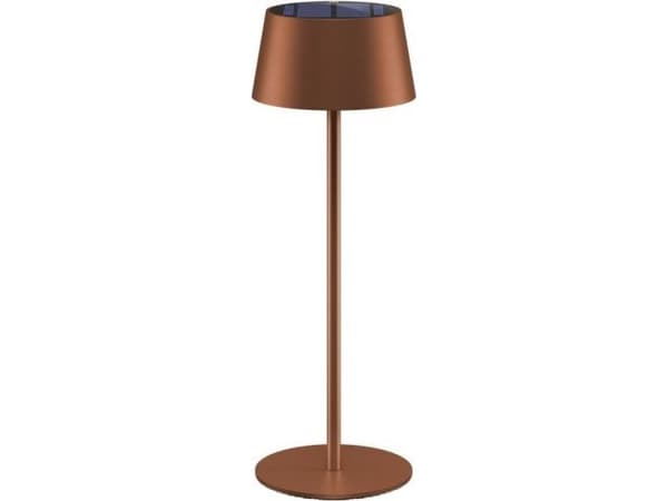 Trådlös LED-bordslampa med solcell, brons